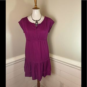 Gap Raspberry Tiered Ruffled Dress 2 FREE SHIP